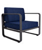 Picture of Koza Home Nea Single Navy Blue Garden Chair Anthracite Frame 7004 Single