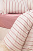 Picture of Koza Home Viento Duvet Cover Set Cotton Claret Coffee Striped Double 200x220 9522A Double