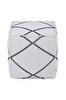 Picture of Koza Home Keyf Beige Black Pouf P58582A 50 x 50