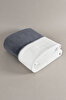 Picture of Koza Home Twin Blanket Soft Cotton Single Blanket Anthracite Cream 150 x 200 5014A Single