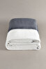 Picture of Koza Home Twin Blanket Soft Cotton Single Blanket Anthracite Cream 150 x 200 5014A Single
