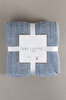 Picture of Koza Home Twin Blanket Soft Cotton Single Blanket Blue Cream 150 x 200 5015A Single