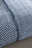 Picture of Koza Home Twin Blanket Soft Cotton Double Blanket Blue Cream 200 x 220 5019A Double