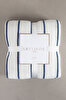 Picture of Koza Home Twin Blanket Soft Cotton Single Blanket Blue Cream 150 x 200 5023A Single
