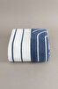 Picture of Koza Home Twin Blanket Soft Cotton Single Blanket Blue Cream 150 x 200 5023A Single