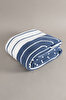 Picture of Koza Home Twin Blanket Soft Cotton Single Blanket Blue Cream 150 x 200 5023A Single