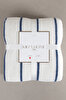 Picture of Koza Home Twin Blanket Soft Cotton Double Blanket Blue Cream 200 x 220 5027A Double