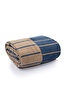Picture of Koza Home Twin Blanket Soft Cotton Double Blanket Coffee Blue 200 x 220 5029A Double