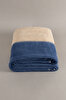 Picture of Koza Home Twin Soft Cotton Single Blanket Coffee Blue 150 x 200 5008A Single