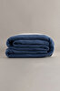 Picture of Koza Home Twin Soft Cotton Double Blanket Blue Cream 200 x 220 5009A Double