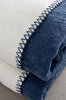 Picture of Koza Home Twin Soft Cotton Double Blanket Blue Cream 200 x 220 5009A Double