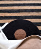 Picture of Koza Home Fluffy Knitted Pouf Black 8005 50 x 50