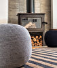 Picture of Koza Home Fluffy Knitted Pouf Gray 8007 50 x 50