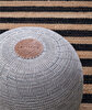 Picture of Koza Home Fluffy Knitted Pouf Gray 8007 50 x 50