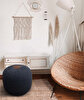 Picture of Koza Home Fluffy Knitted Pouf Anthracite 8008 50 x 50