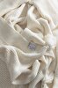 Picture of Koza Home Miel Cream Single Blanket with Pom Pom Edge 160 x 220 37101 Single