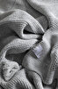 Picture of Koza Home Miel Gray Double Blanket with Pom Pom Edge 200x220 37105 Double