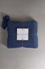 Picture of Koza Home Miel Indigo Edge Pom Pom Single Blanket 160x220 37116 Single