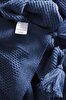 Picture of Koza Home Miel Indigo Edge Pom Pom Single Blanket 160x220 37116 Single