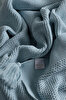 Picture of Koza Home Miel Blue Edge Pompom Double Blanket 200x220 37120 Double