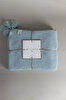 Picture of Koza Home Miel Blue Edge Pom Pom Single Blanket 160x220 37121 Single