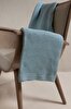 Picture of Koza Home Miel Blue Edge Pom Pom TV Blanket 130x170 37122 130 x 170