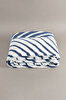 Picture of Koza Home Twin Blanket Soft Cotton Single Blanket Blue Cream 150 x 200 5031A Single