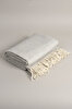 Picture of Koza Home Suez Grey White Color Wool Tv Blanket 91247 130x170 cm Single