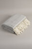 Picture of Koza Home Suez Grey White Color Wool Double Blanket 91249 180x220 cm Double