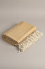 Picture of Koza Home Suez Mustard White Color Wool Tv Blanket 91250 130x170 cm Single