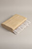 Picture of Koza Home Suez Mustard White Color Wool Single Blanket 91251 150x200 cm Single