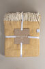 Picture of Koza Home Suez Mustard White Color Wool Double Blanket 91252 180x220 cm Double