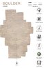 Picture of Koza Carpet Boulder Hand Knitted Square Beige Cotton Washable Carpet Rug Balcony Terrace Living Room Corridor Carpet Wicker Carpet 69588 120 x 180