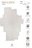 Picture of Koza Carpet Boulder Hand Knitted Square White Cotton Washable Carpet Rug Balcony Terrace Living Room Corridor Carpet Wicker Carpet 69589 120 x 180