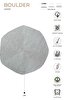 Picture of Koza Carpet Boulder Hand Knitted Hexagon Gray Cotton Washable Carpet Rug Balcony Terrace Living Room Corridor Carpet Wicker Carpet 69593 120 x 120