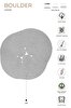 Picture of Koza Carpet Boulder Hand Knitted Ellipse Gray Cotton Washable Carpet Rug Balcony Terrace Living Room Corridor Carpet Wicker Carpet 69596 120 x 180