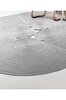 Picture of Koza Carpet Boulder Hand Knitted Ellipse Gray Cotton Washable Carpet Rug Balcony Terrace Living Room Corridor Carpet Wicker Carpet 69596 120 x 180