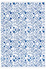 Picture of Koza Halı Maze Flux Blue Patterned Plush Carpet 7451 80 x 150
