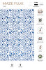 Picture of Koza Halı Maze Flux Blue Patterned Plush Carpet 7451 80 x 150