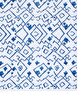 Picture of Koza Halı Maze Flux Blue Patterned Plush Carpet 7451 80 x 150