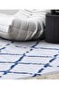 Picture of Koza Halı Maze Tile Navy Patterned Plush Carpet 7452 80 x 150