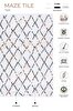 Picture of Koza Halı Maze Tile Earth Patterned Plush Carpet 7453 80 x 150