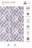 Picture of Koza Halı Maze Link Copper Patterned Plush Carpet 7455 80 x 150