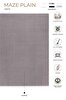 Picture of Koza Halı Maze Plain Coffee Non-Slip Based Plush Carpet 19875 50 x 80
