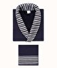 Picture of Koza Home Limira Set of 2 Navy Blue Cotton 1 Bathrobe SM 1 Dowry Towel 50x90 2231 SM