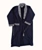 Picture of Koza Home Limira Set of 2 Navy Blue Cotton 1 Bathrobe SM 1 Dowry Towel 50x90 2231 SM