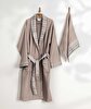 Picture of Koza Home Limira Set of 2 Mink Cotton 1 Bathrobe L-XL 1 Dowry Towel 50x90 2233 L-XL
