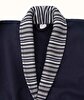 Picture of Koza Home Limira Set of 2 Navy Blue Cotton 1 Bathrobe L-XL 1 Dowry Towel 50x90 2236 L-XL