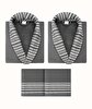 Picture of Koza Home Limira Set of 4 Anthracite Cotton 2 Bathrobes (1 SM)-(1 L-XL) 2 Dowry Towels 50x90 2239 SML-XL