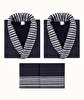 Picture of Koza Home Limira Set of 4 Navy Blue Cotton 2 Bathrobes (1 SM)-(1 L-XL) 2 Dowry Towels 50x90 2241 SML-XL